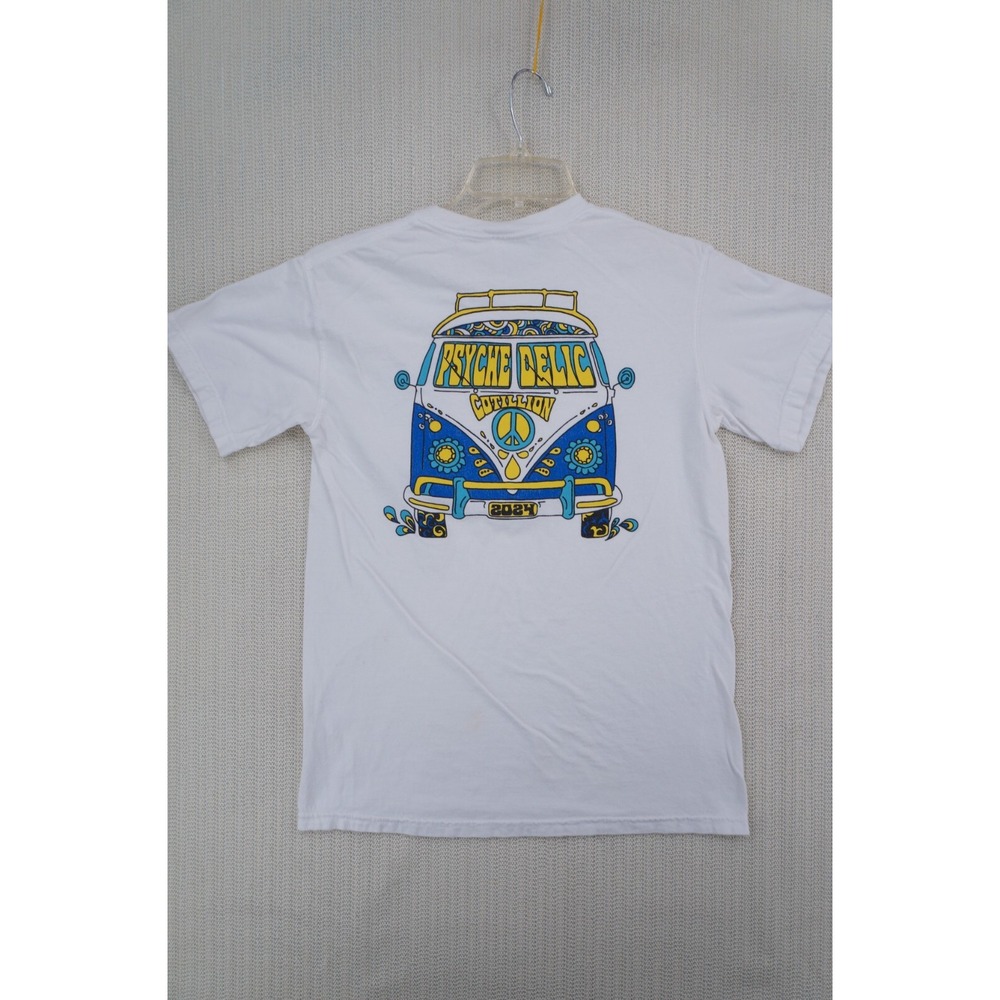 Psychedelic Cotillion Shirt Mens Small Volkwagen Bus Hippie Music Band